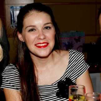 Woman wearing striped tshirt