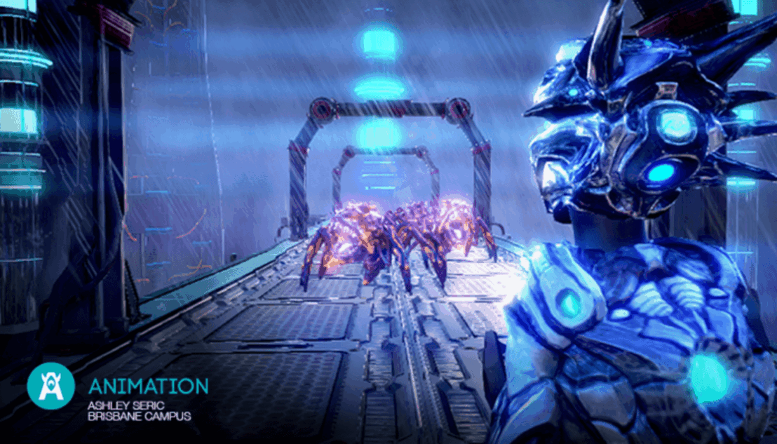 Animation screenshot of dystopian robot creatures