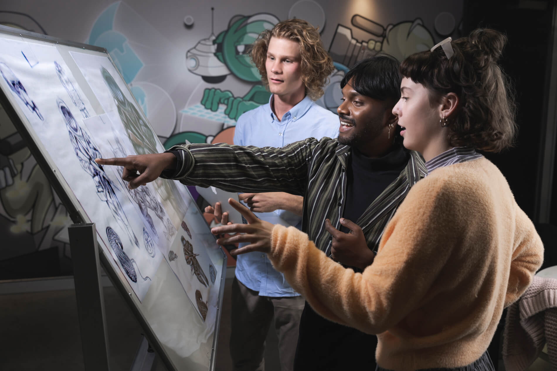 SAE_AUS_Image_BNE_Games_Students_With_Games_Storyboard Games Students With Games Storyboard