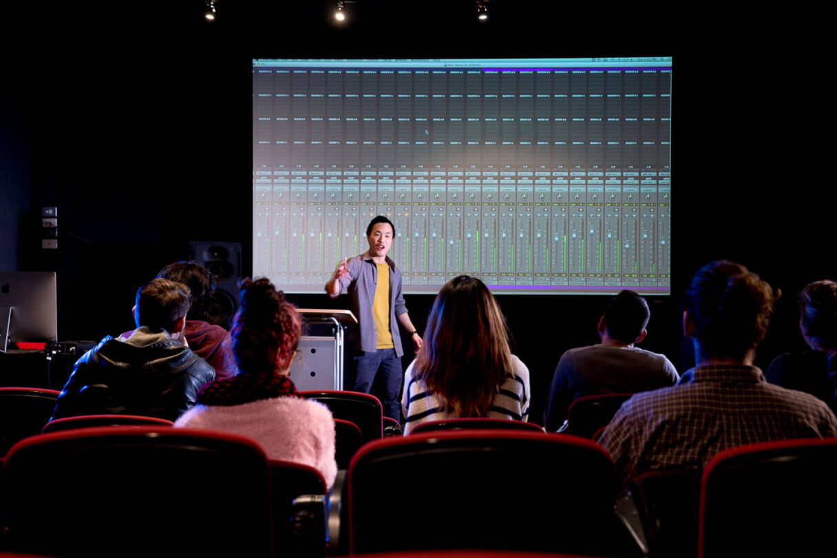 Melbourne Students and Lecturer in Lecture Theatre