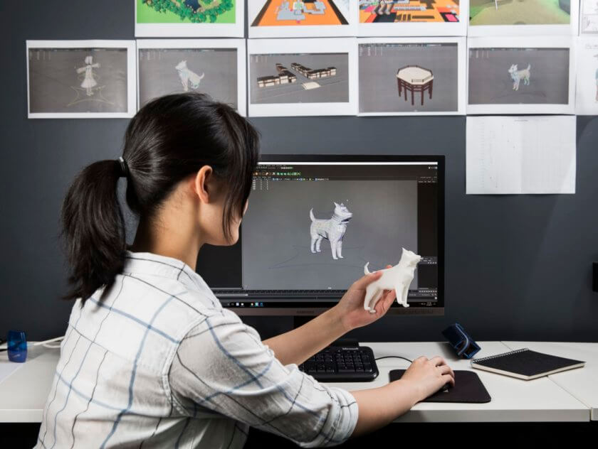 Animation_Female Student with 3D Model