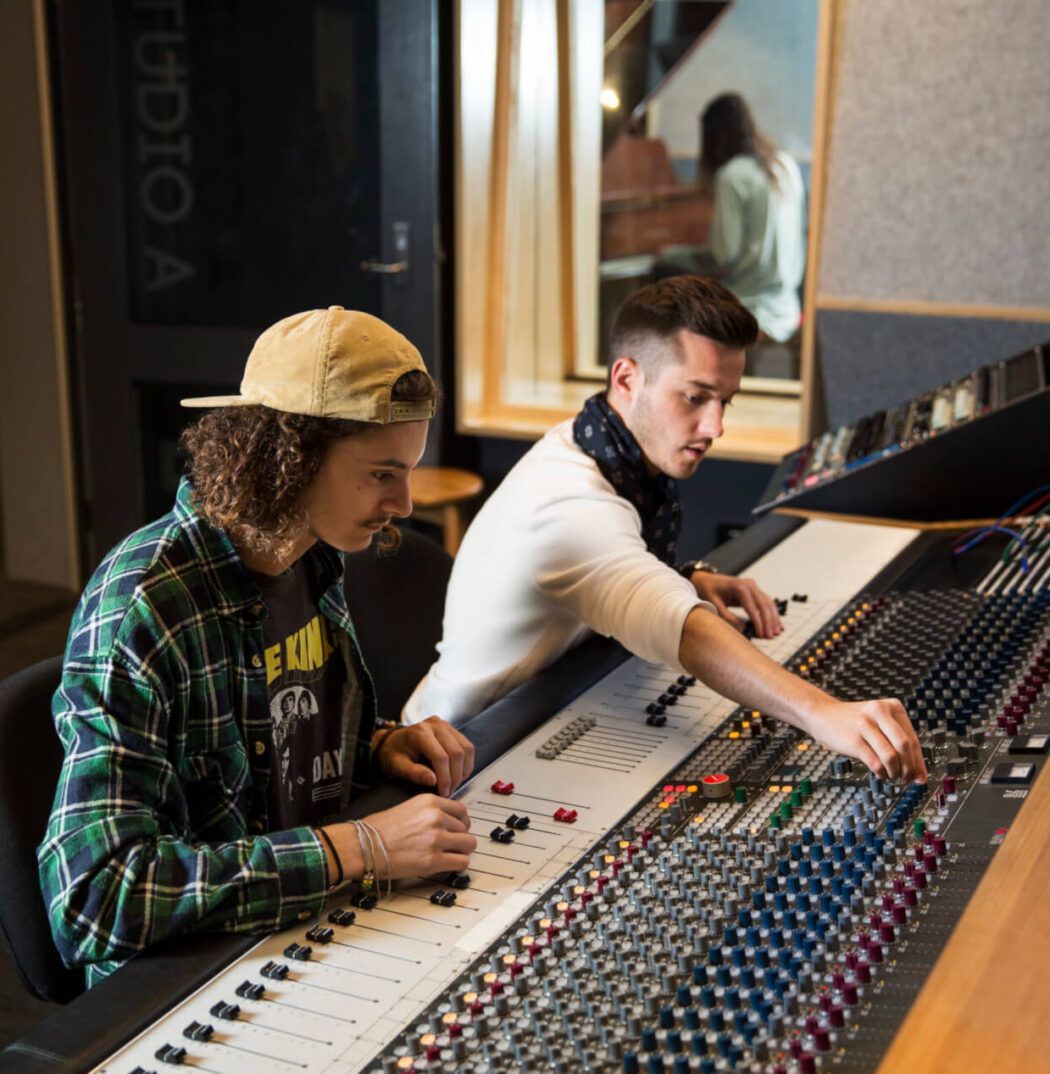 Audio Students on Audio Desk