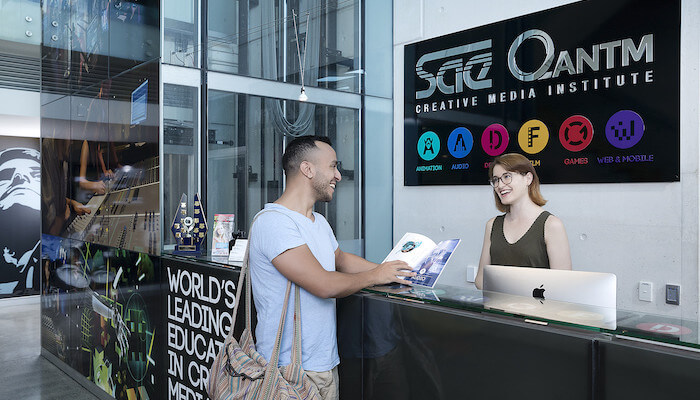 SAE Qantm reception area