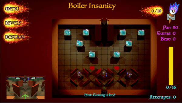 Screenshot of online boardgame