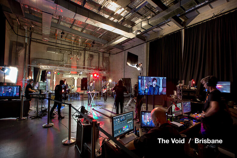Behind the scenes of a music video shoot