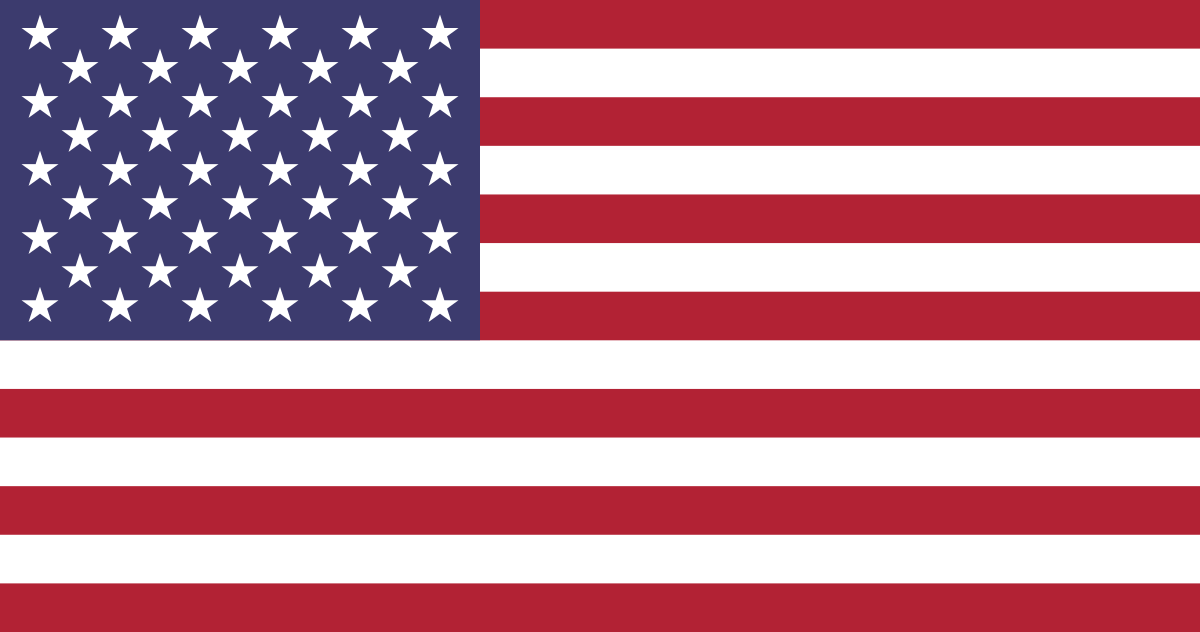 The red white and blue flag of the United States of America. Red and white stripes. Blue and white stars