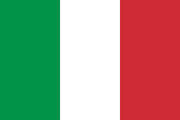 The green, white and red flag of Italy