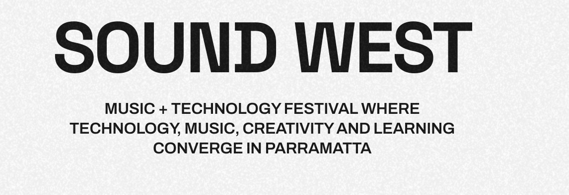 Sound West logo. Music + Technology festival in Australia (Parramatta, Sydney)