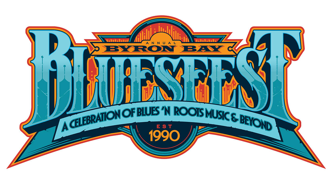 Byron Bay Bluesfest logo since 1990