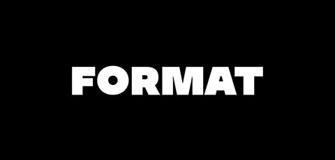 Logo for Format. Text reads: Format