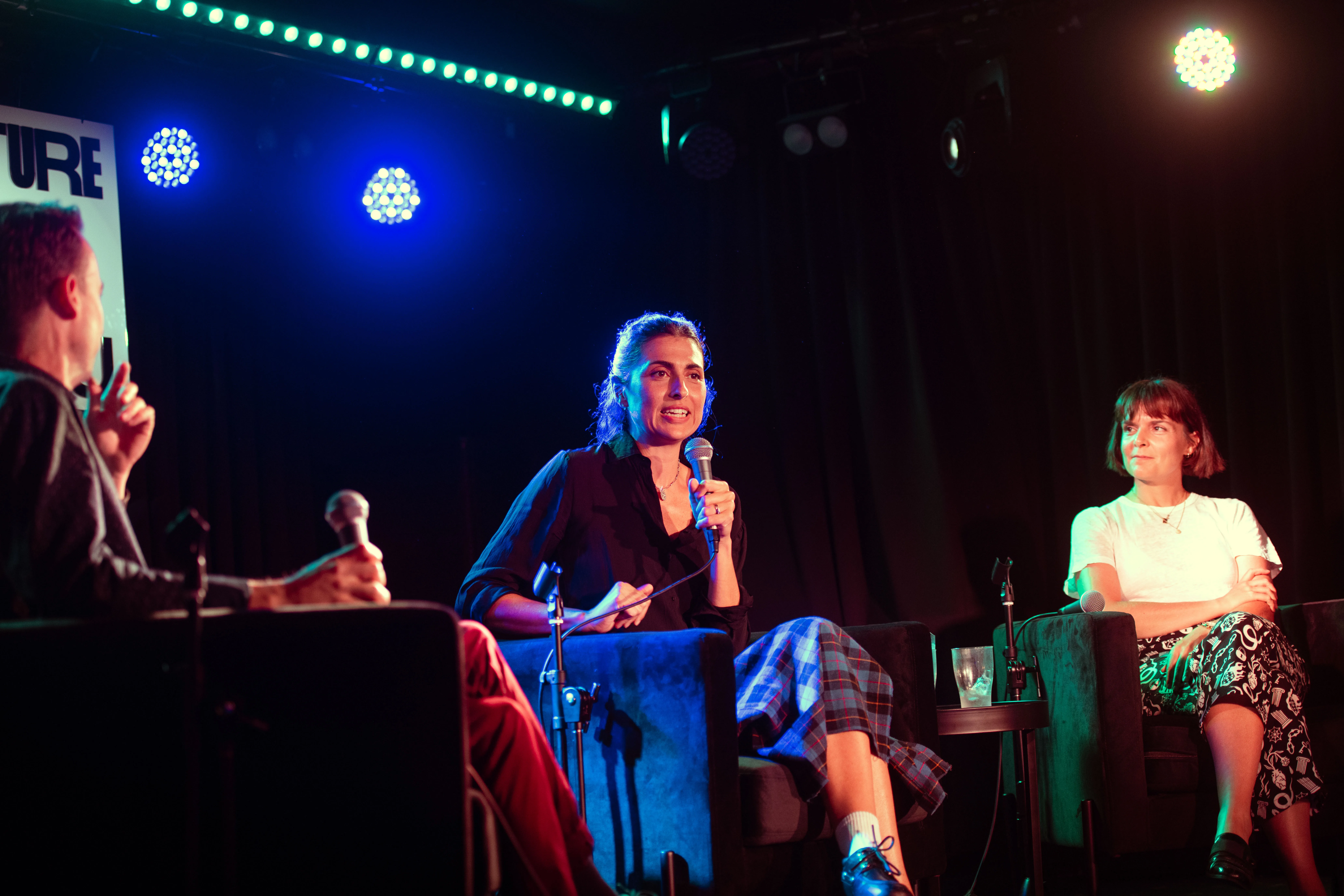 Anna Lunoe, DJ and producer, on stage at a Masterclass in Sydney (January 2024).