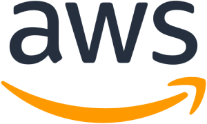 Amazon Web Services logo - black and orange