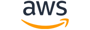 AWS logo Amazon Web Services logo - black and orange
