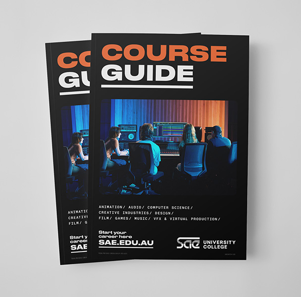 Cover art of the SAE Course Guide. Text reads: Course Guide
