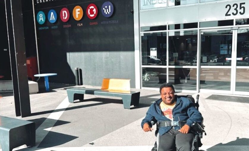 Photo of Samson Hailu outside SAE Melbourne campus - SAE Bachelor of Music student