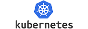 Kubernetes logo - blue, white and black