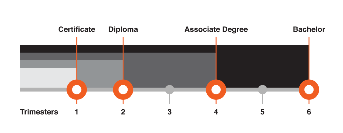 Course structure line graph