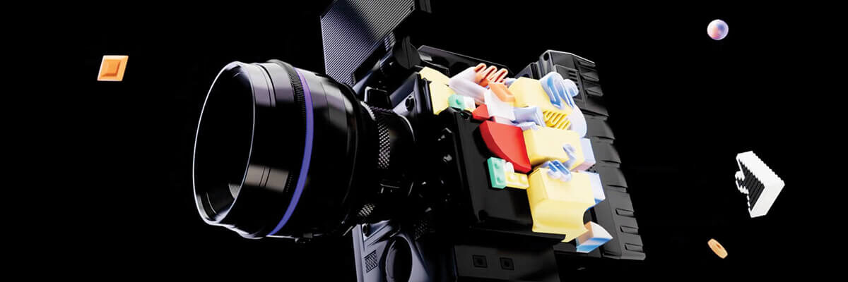 Digital illustration of a camera