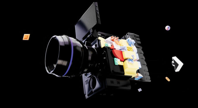 Digital illustration of a camera