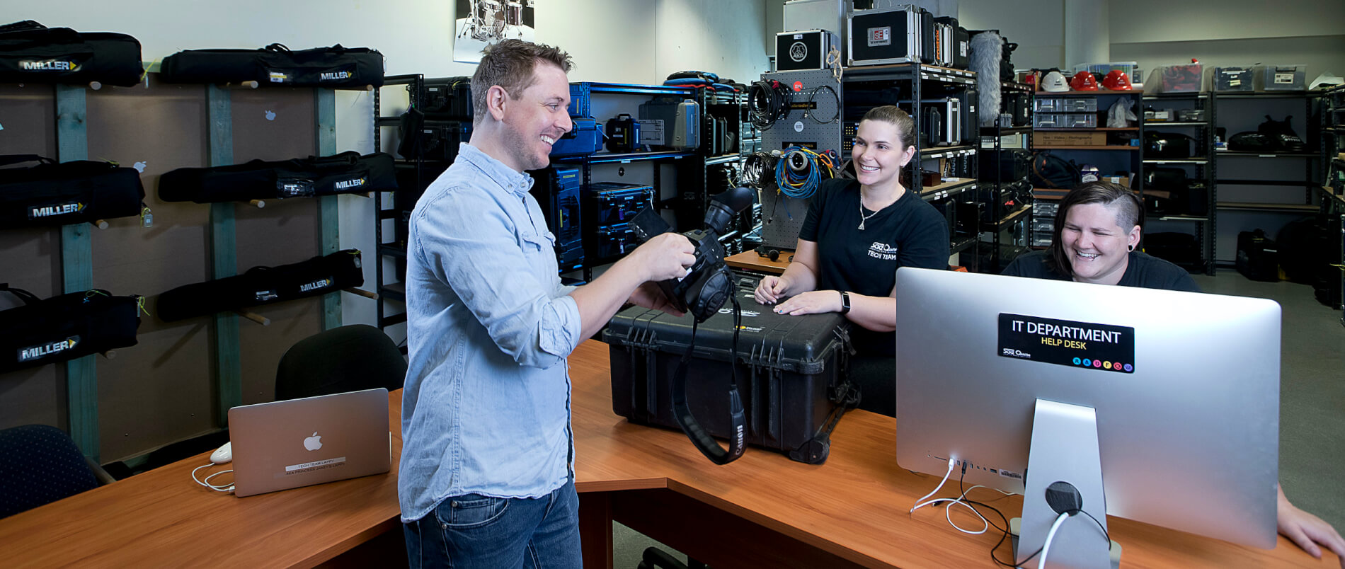 Brisbane Tech team working with equipment