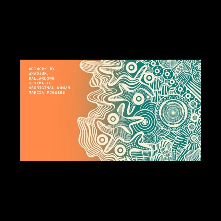 Artwork by Whadjuk, Ballardong & Yamatji Aboriginal woman Marcia McGuire mobile header