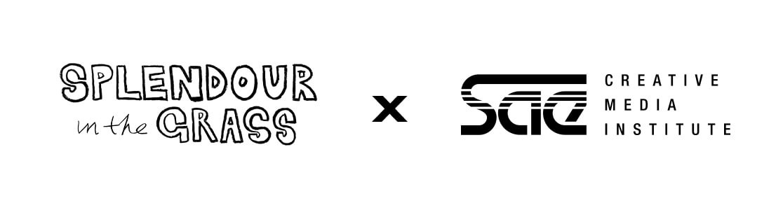 Splendour in the Grass collaboration logo with SAE Creative Media Institute