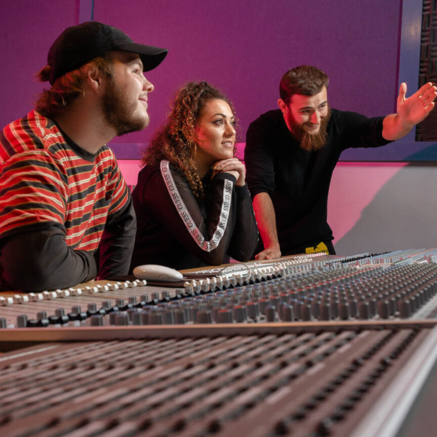 Audio Students at Audio Desk