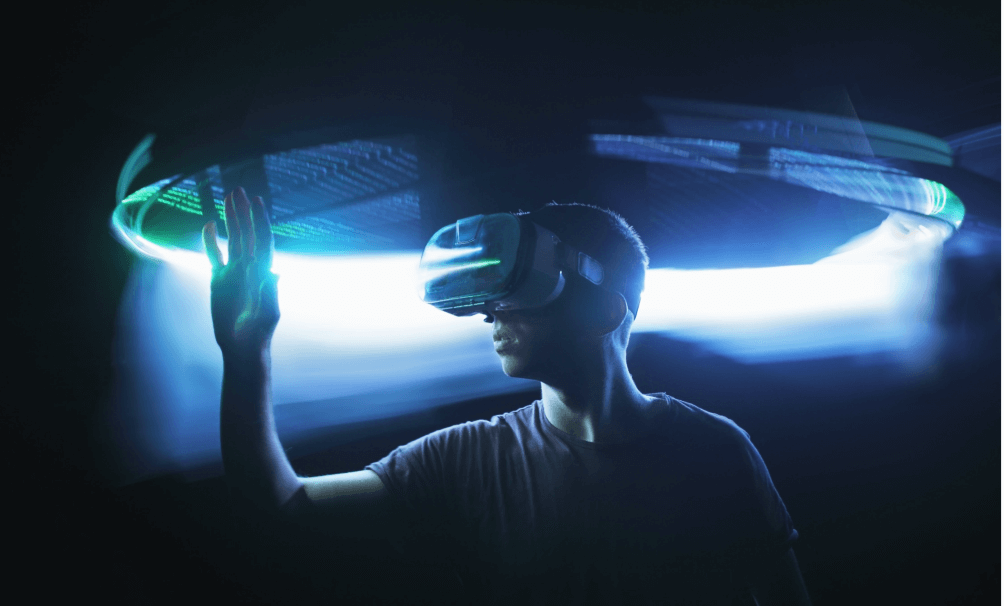 Person using VR headset