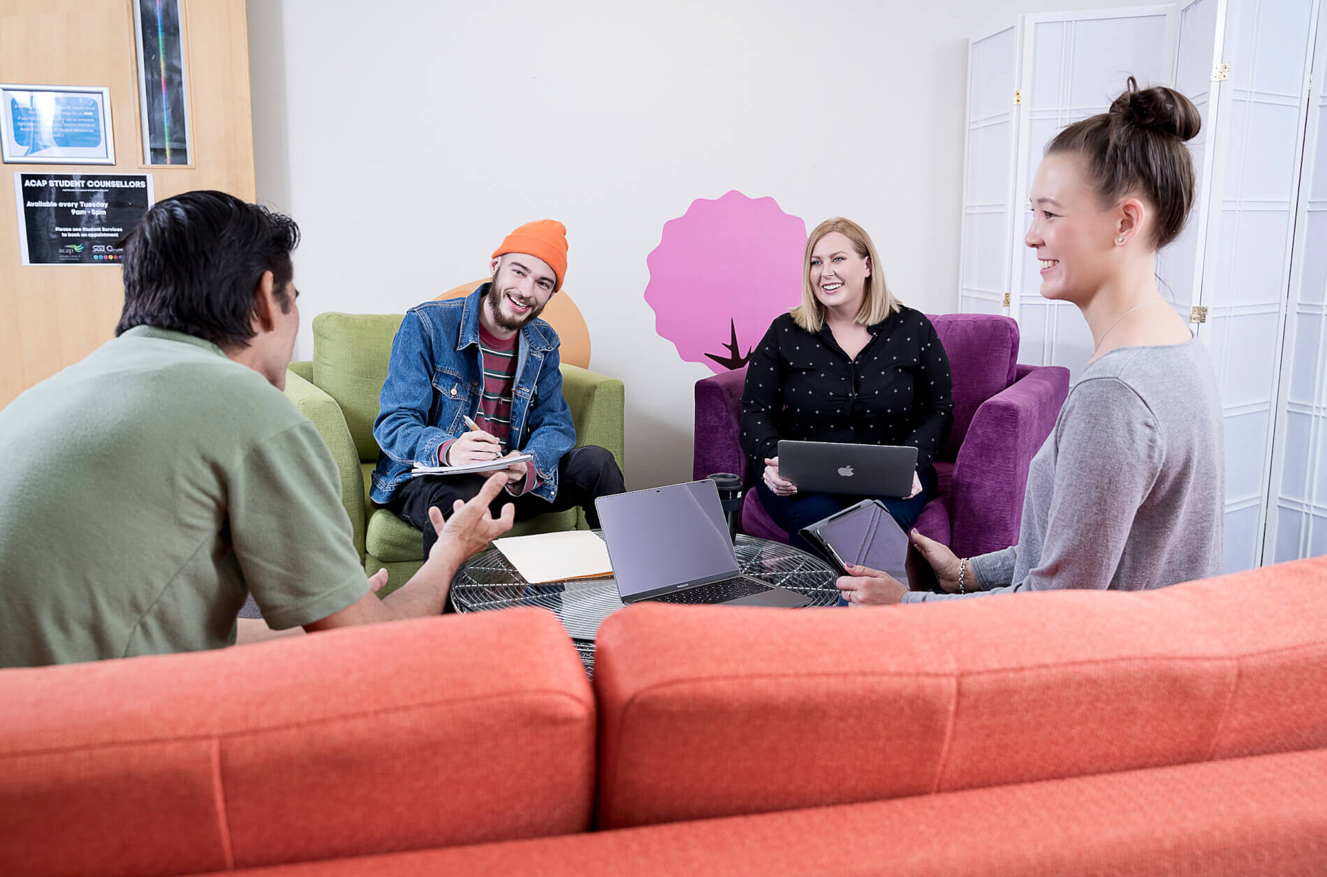 Students in study area