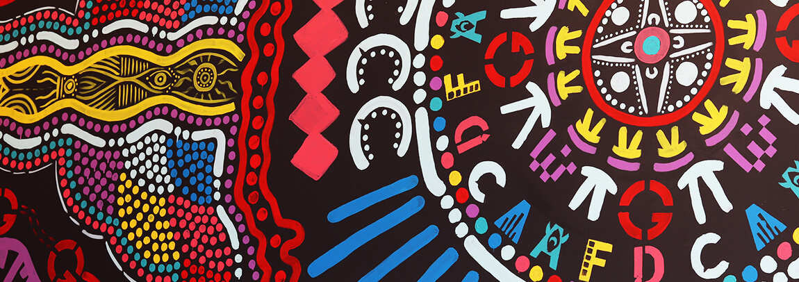 Artwork by Whadjuk, Ballardong and Yamatji artist from Perth, Marcia McGuire